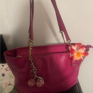 Michael Kors Pink Leather Tote Bag